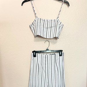 Chic White & Black 2 Piece Set